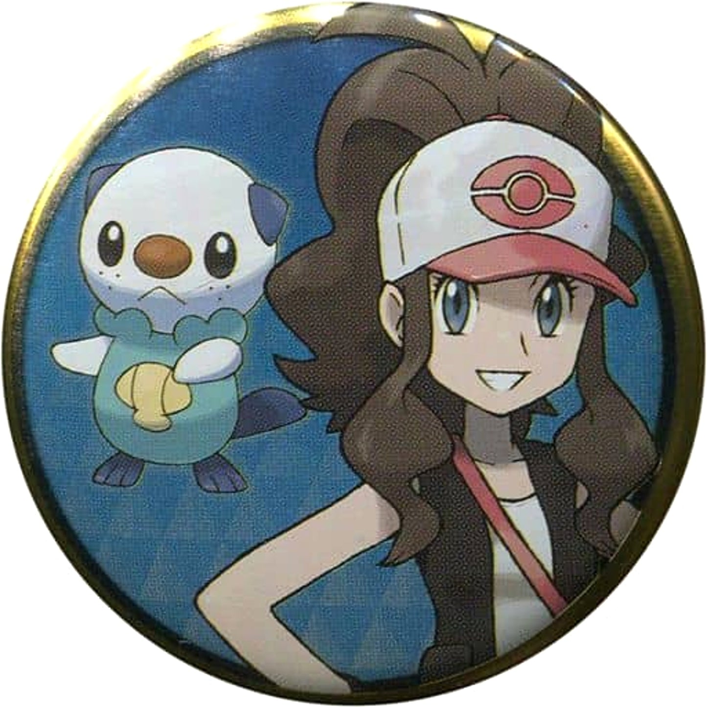 Pokemon Hilda Oshawott Can Badge Collection Unova Region A Pokemon Center Limited Buttons [USED]