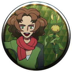 Pokemon Burgh Leavanny Can Badge Collection Unova Region Arc A Pokemon Center Limited Buttons [USED]