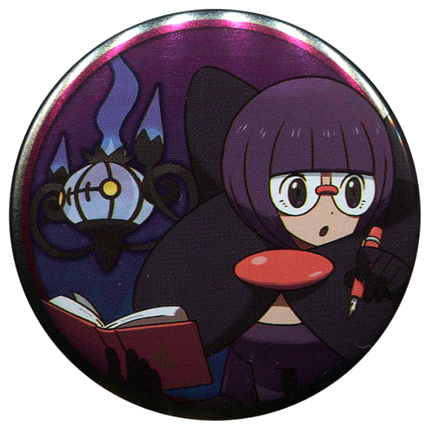 Pokemon Shauntal Chandelure Can Badge Collection Unova Region A Pokemon Center Limited Buttons [USED]