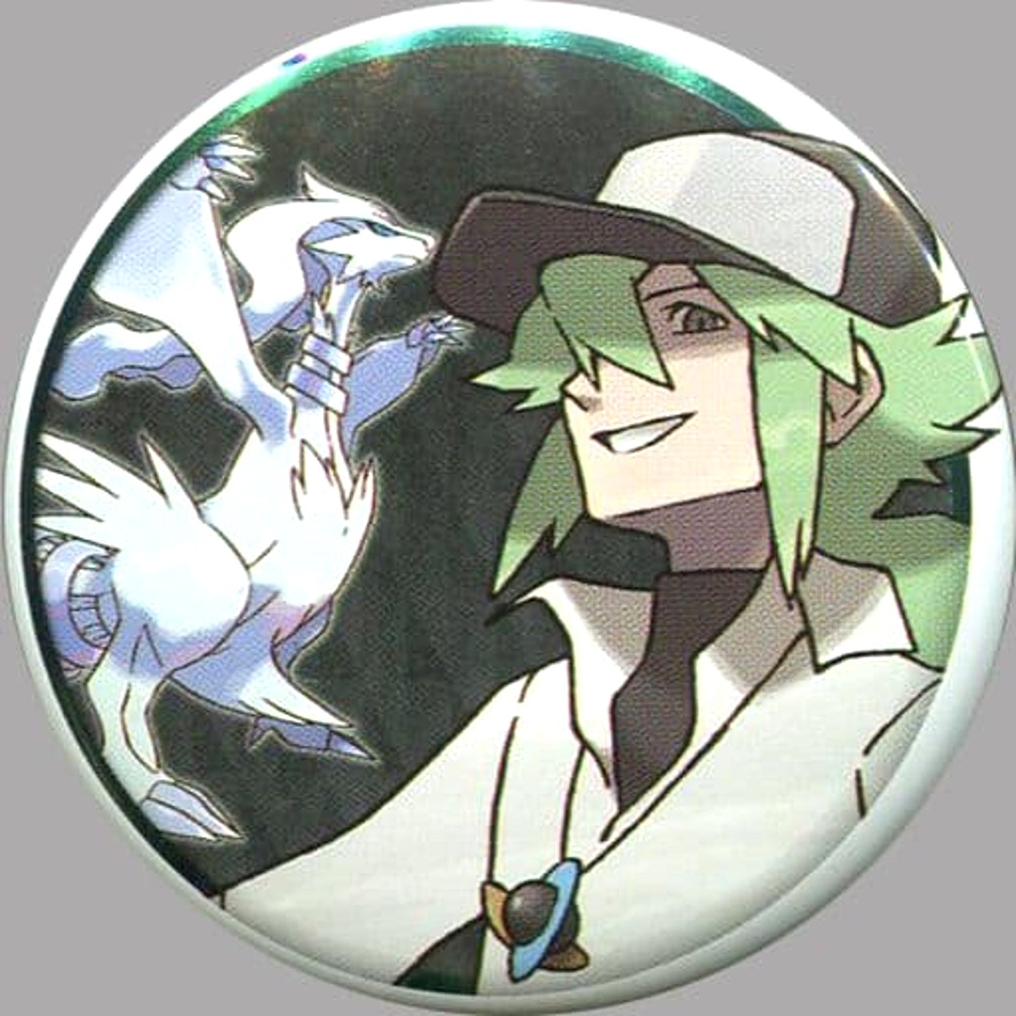 Pokemon N Reshiram Can Badge Collection Unova Region Arc A Pokemon Center Limited Buttons [USED]