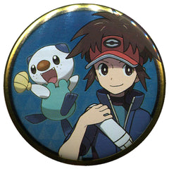 Pokemon Boy Protagonist Oshawott Can Badge Collection Unova Region Arc B Pokemon Center Limited Buttons [USED]