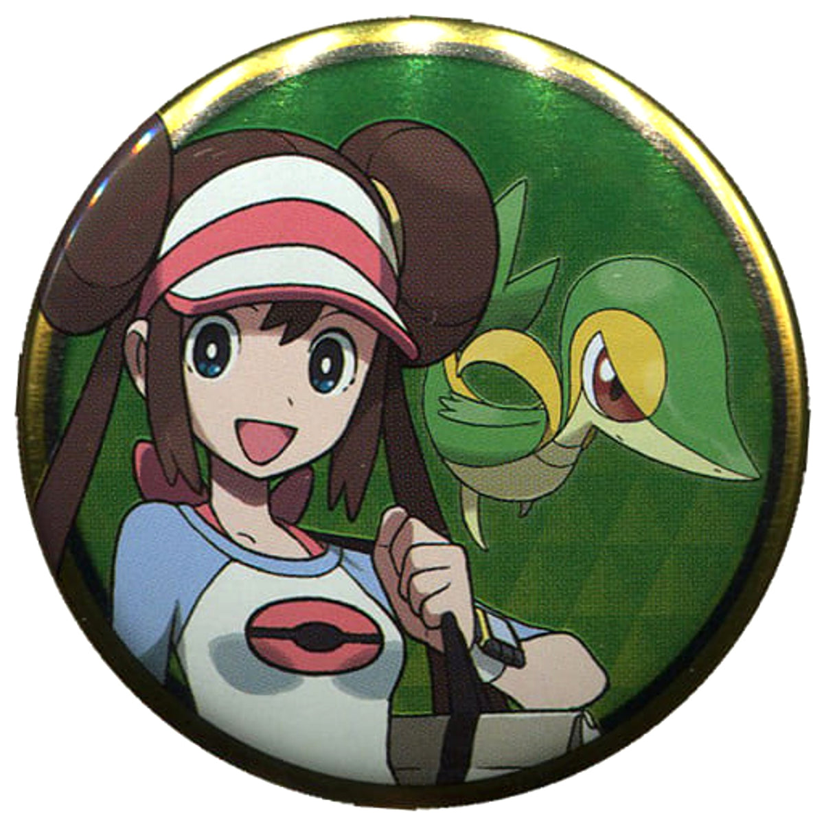 Pokemon Girl Protagonist Snivy Can Badge Collection Unova Region Arc B Pokemon Center Limited Buttons [USED]