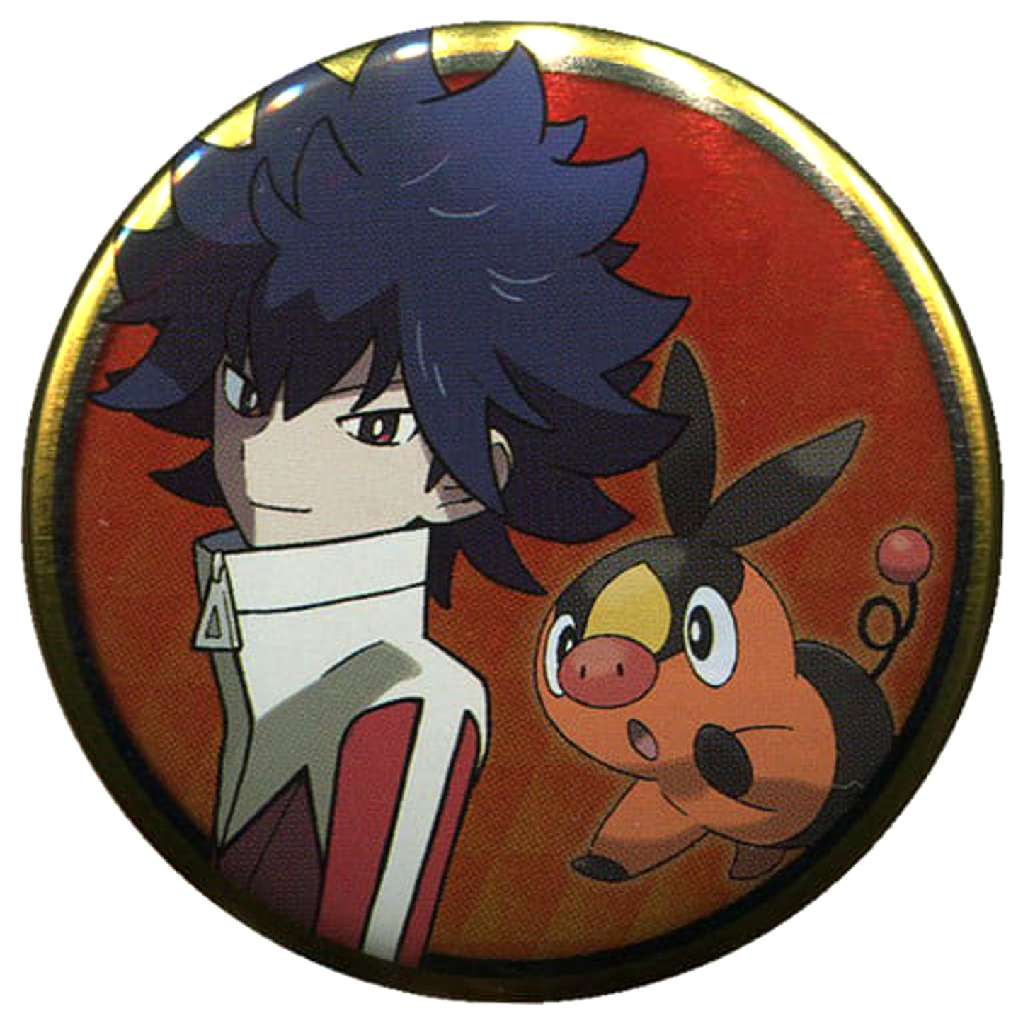 Pokemon Rival Tepig Can Badge Collection Unova Region Arc B Pokemon Center Limited Buttons [USED]