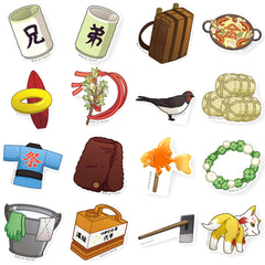 Zoku Touken Ranbu Hanamaru Yubi no Ue no Komono! Vol.4 All 16 Types Set Buttons [USED]