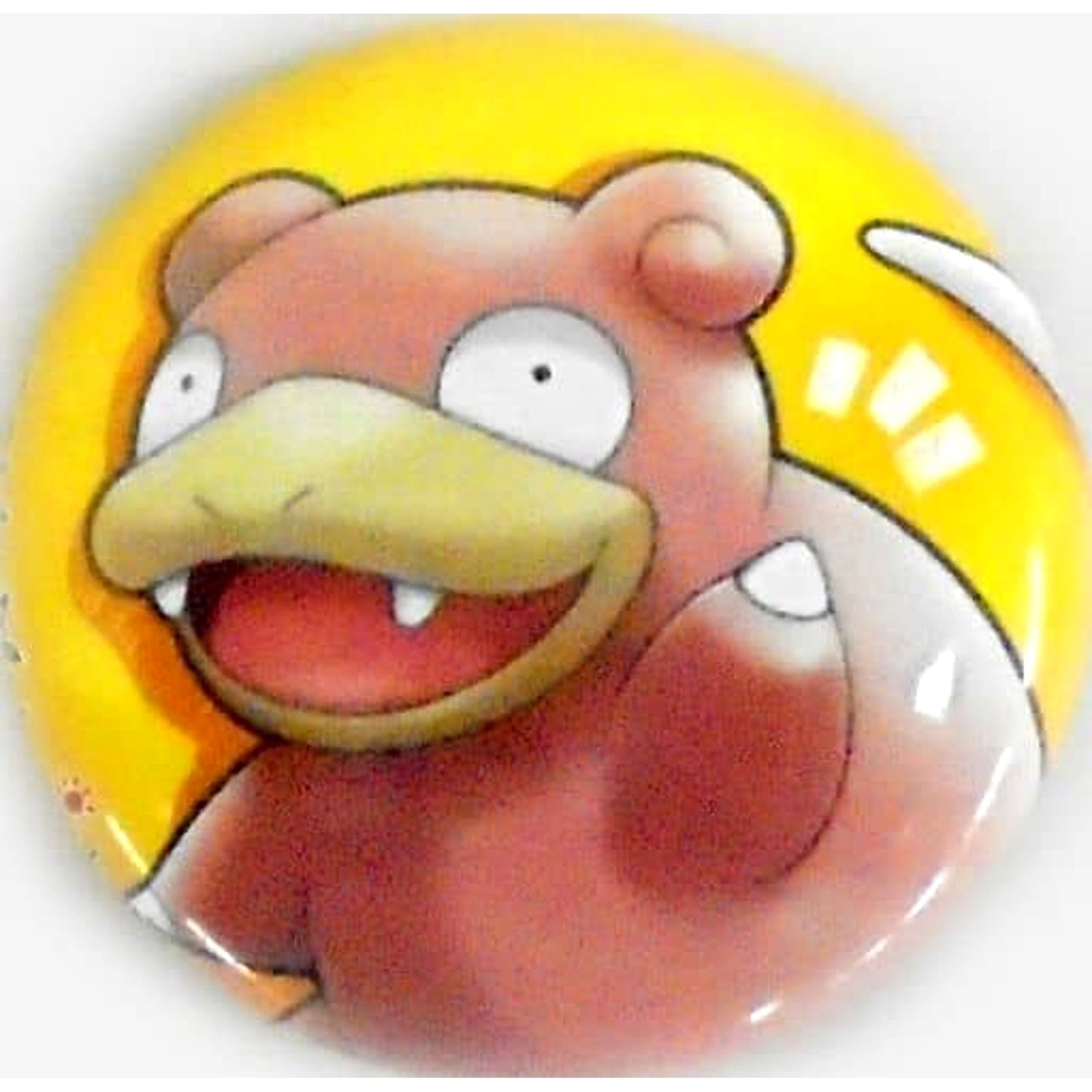 Pokemon Slowpoke Yadon with You Can Badge Itsumo Oen Arigato Pokemon Center Limited Buttons [USED]