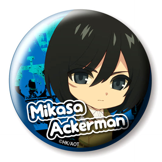 Attack on Titan Mikasa Ackerman Can Badge Buttons [USED]