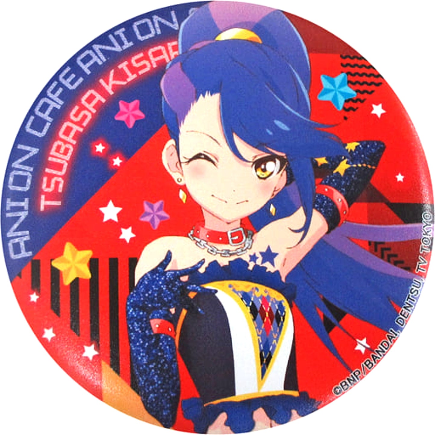 Aikatsu! Series Tsubasa Kisaragi Mug Badge 6 Anion Station Music Cafe: Happy Halloween Limited Buttons [USED]