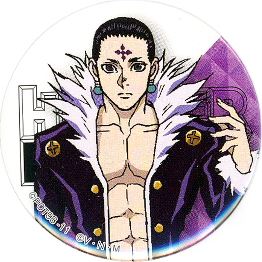 Hunter x Hunter Chrollo Lucilfer 44mm Can Badge J-World Tokyo Limited Mini Game: Kurapika's Middle Finger Chain Lottery Prize C Buttons [USED]