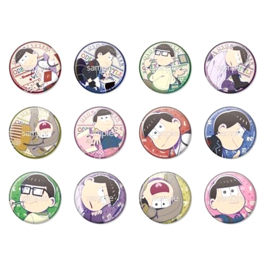 Mr. Osomatsu Osomatsu & Others Odekake Style Trading Can Badge All 12 Types Set Buttons [USED]