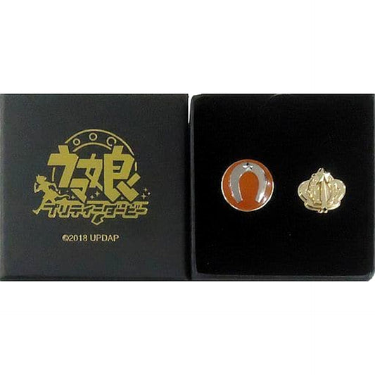 Umamusume: Pretty Derby Trainer's Proof Lapel Pin 2nd Event Sound Fanfare! Limited 2 Types set Buttons [USED]