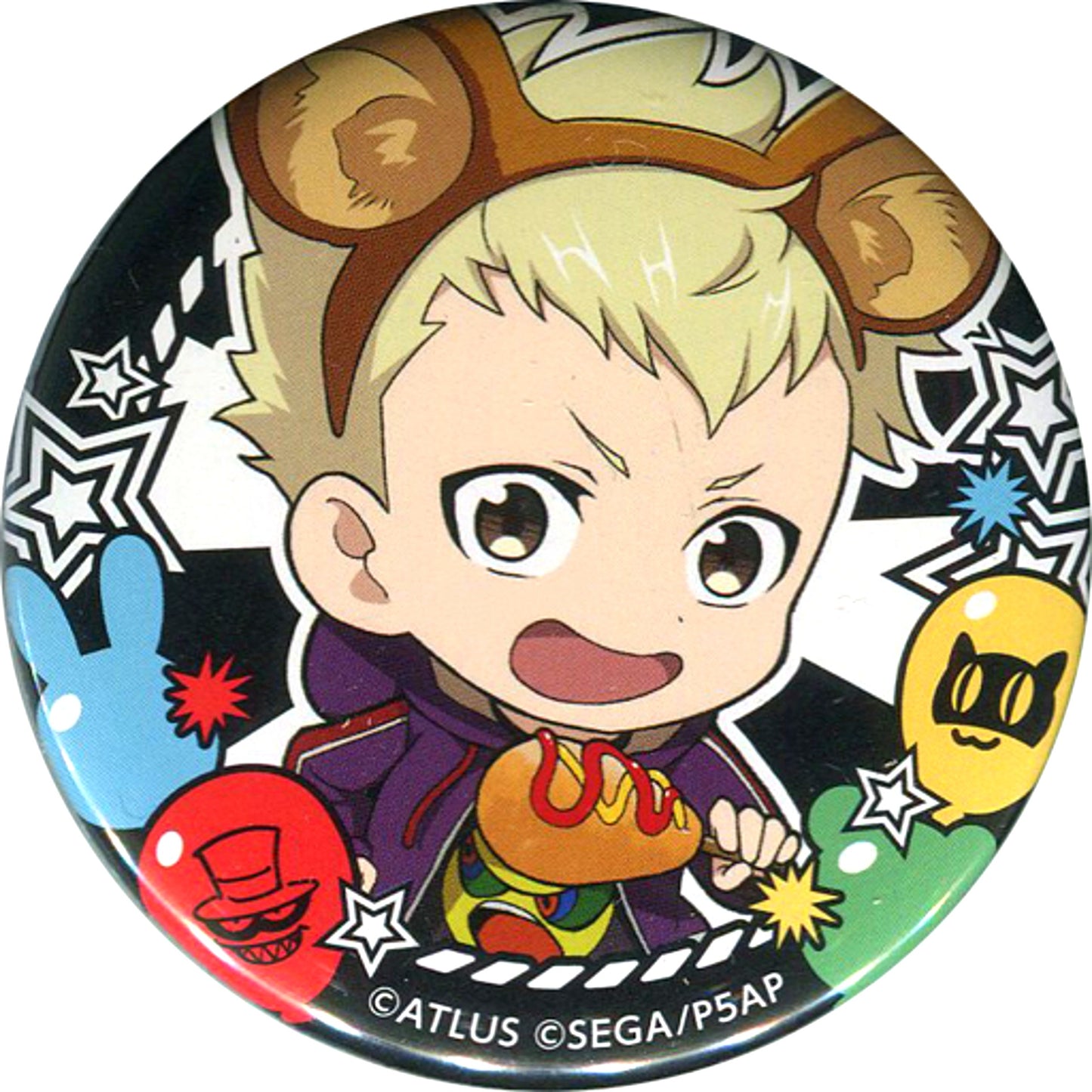 Ryuji Sakamoto Persona 5 the Animation Trading Button GOOD SMILE x animatecafe [USED]