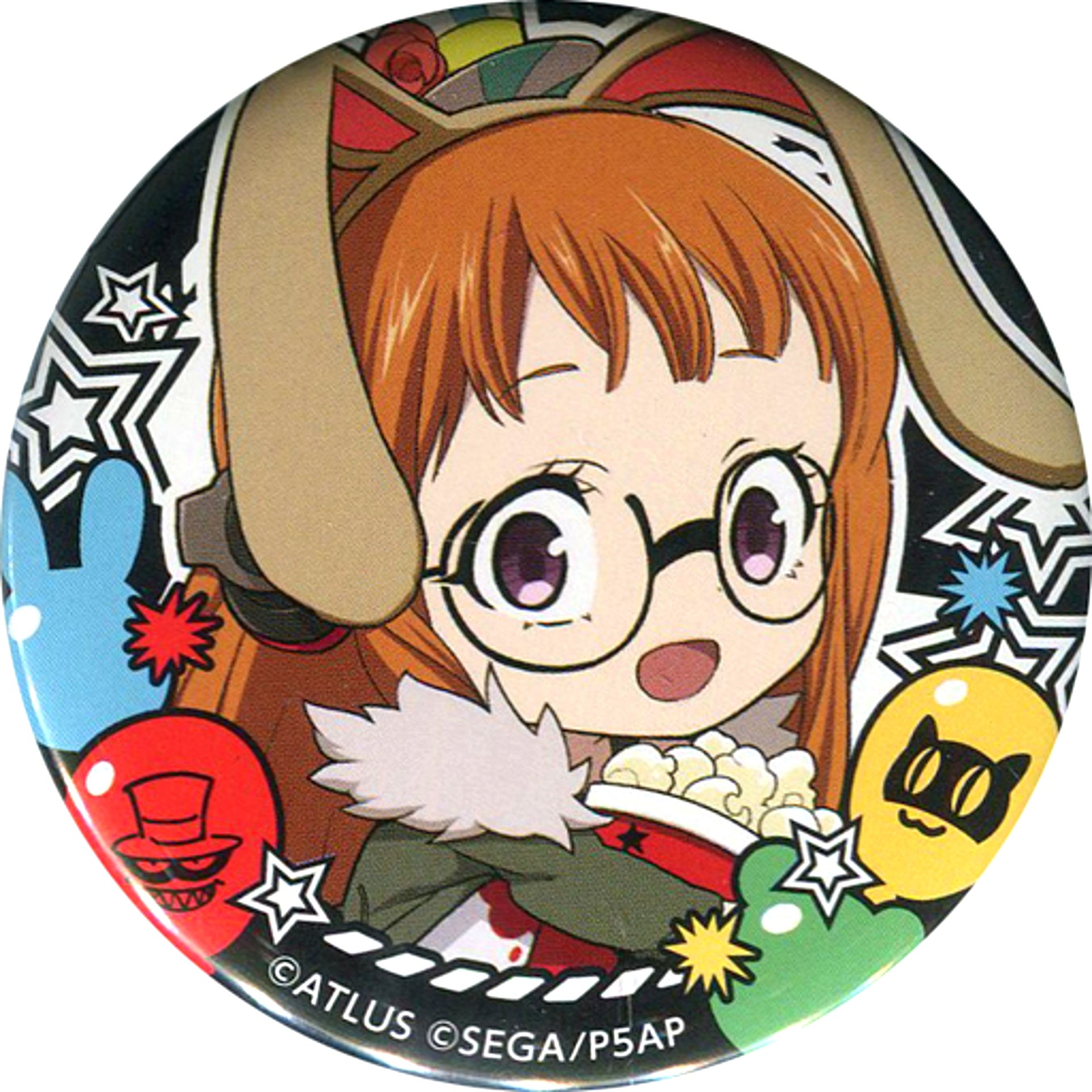 Futaba Sakura Persona 5 the Animation Trading Button GOOD SMILE x animatecafe [USED]