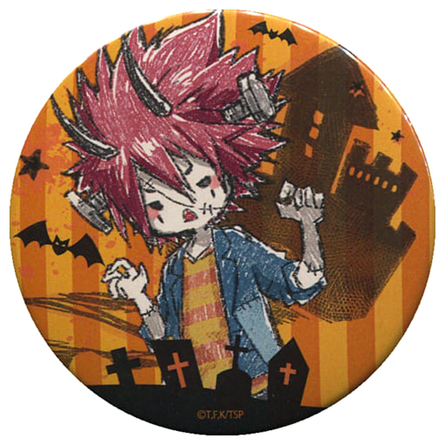 That Time I Got Reincarnated as a Slime Benimaru Graph Art Design Can Badge 03 Halloween Ver. Buttons [USED]