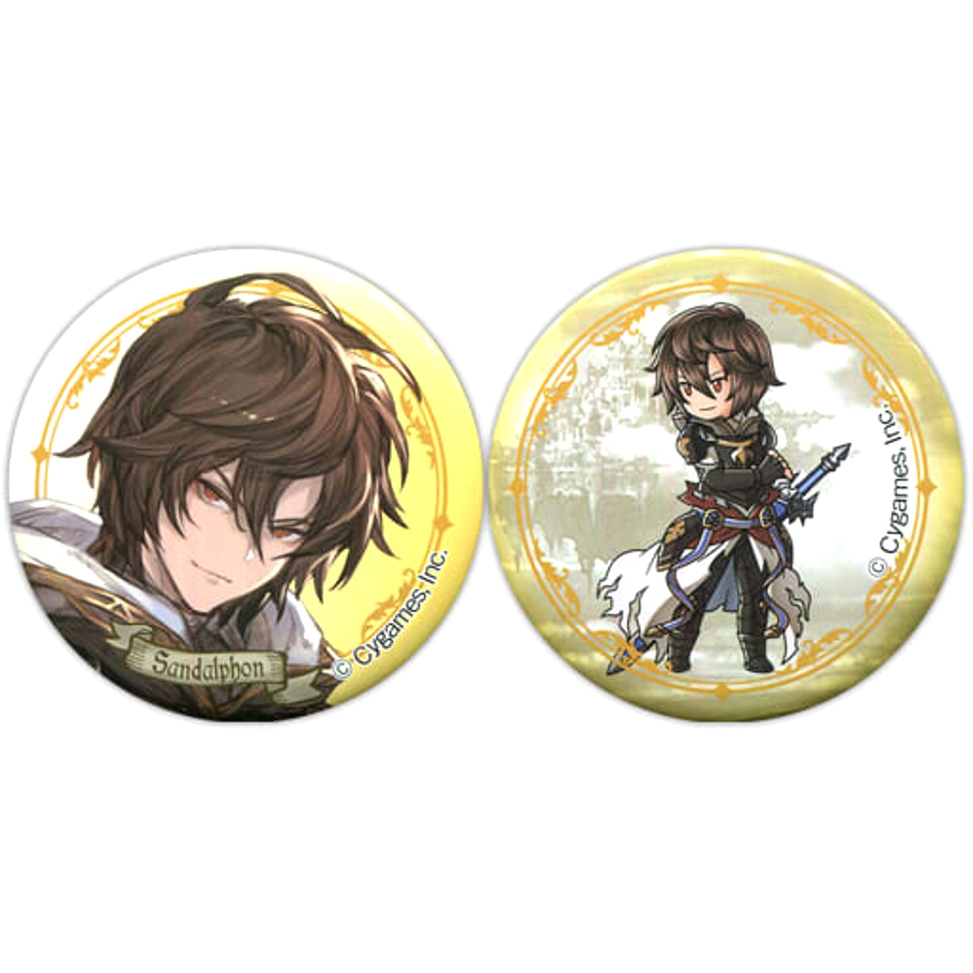 Granblue Fantasy Sandalphon Atari Kuji Can Badge Set Set of 2 Buttons [USED]