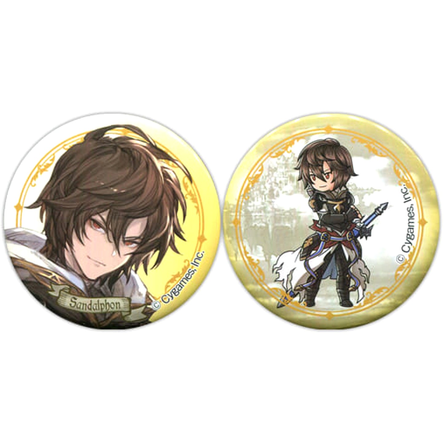 Granblue Fantasy Sandalphon Atari Kuji Can Badge Set Set of 2 Buttons [USED]