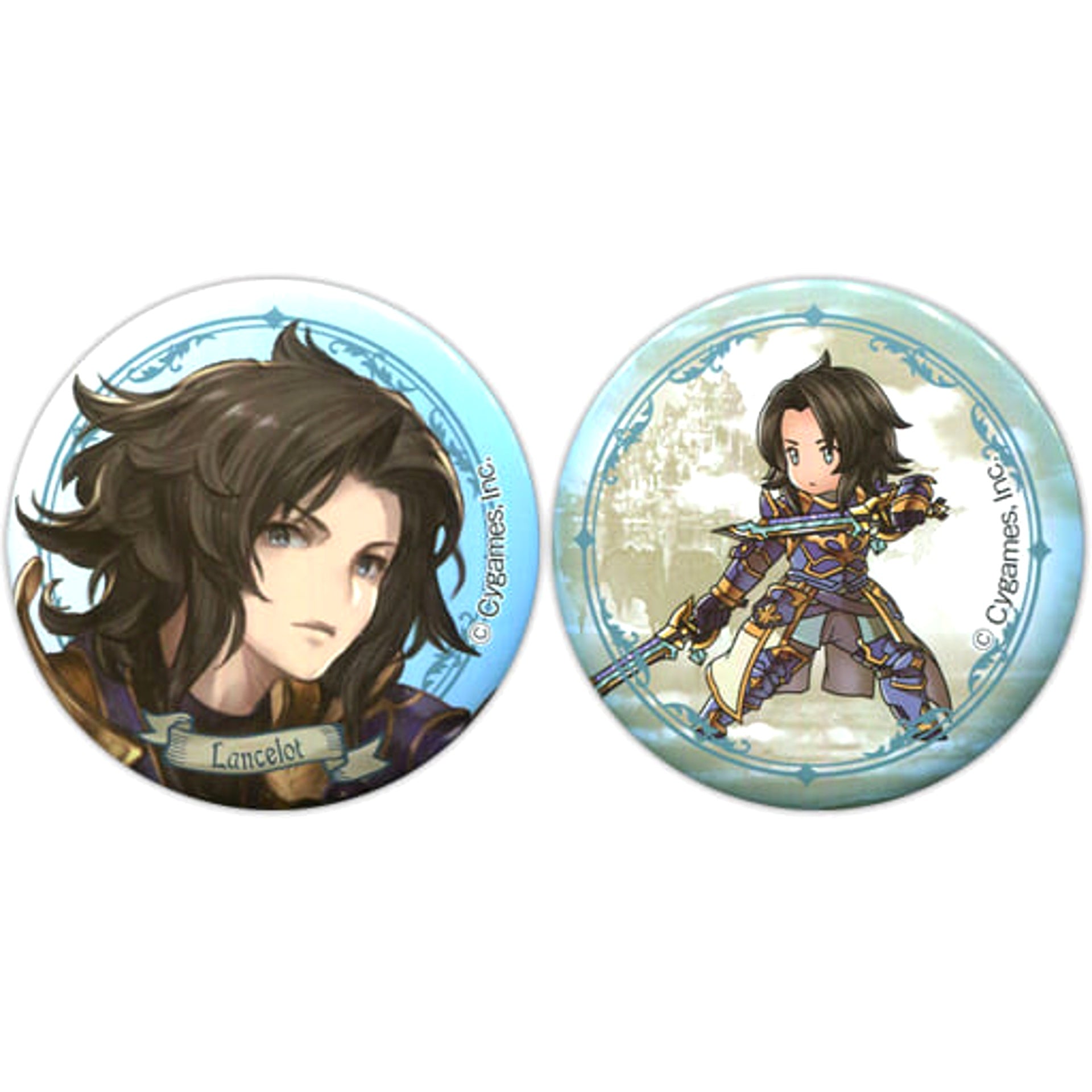 Granblue Fantasy Lancelot Atari Kuji Can Badge Set Set of 2 Buttons [USED]
