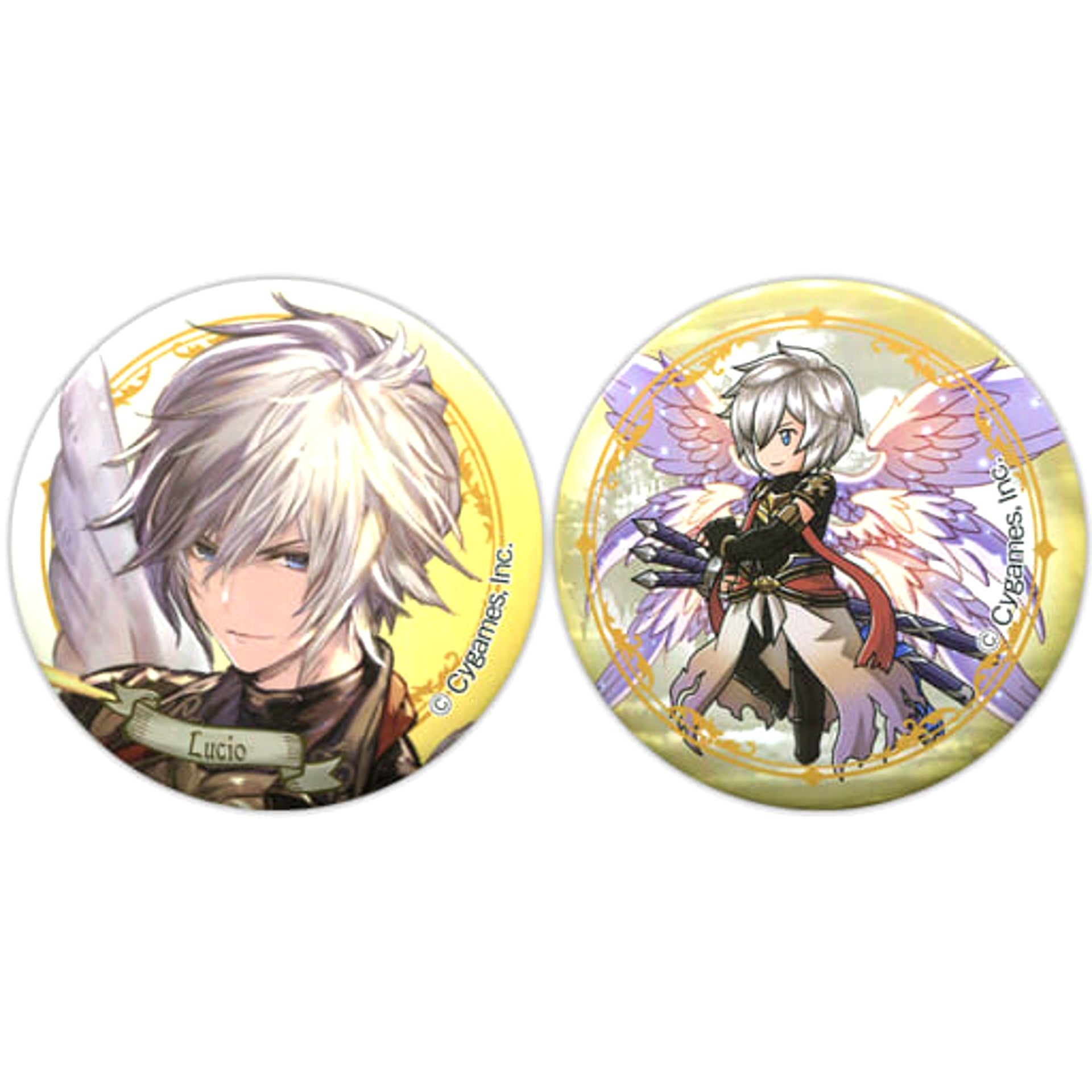 Granblue Fantasy Lucio Atari Kuji Can Badge Set Set of 2 Buttons [USED]