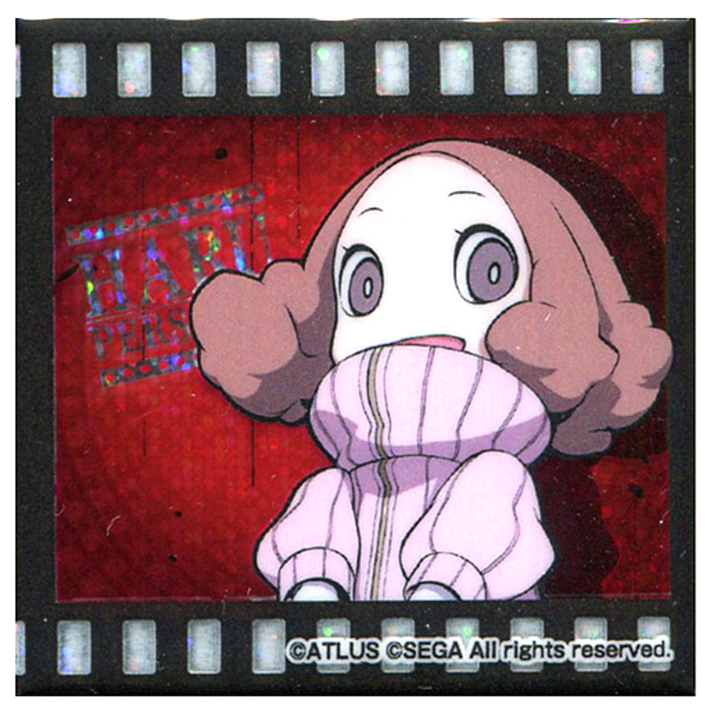 Haru Okumura Persona Q2 New Cinema Labyrinth Square Holo Button A Sega Collabo Cafe [USED]