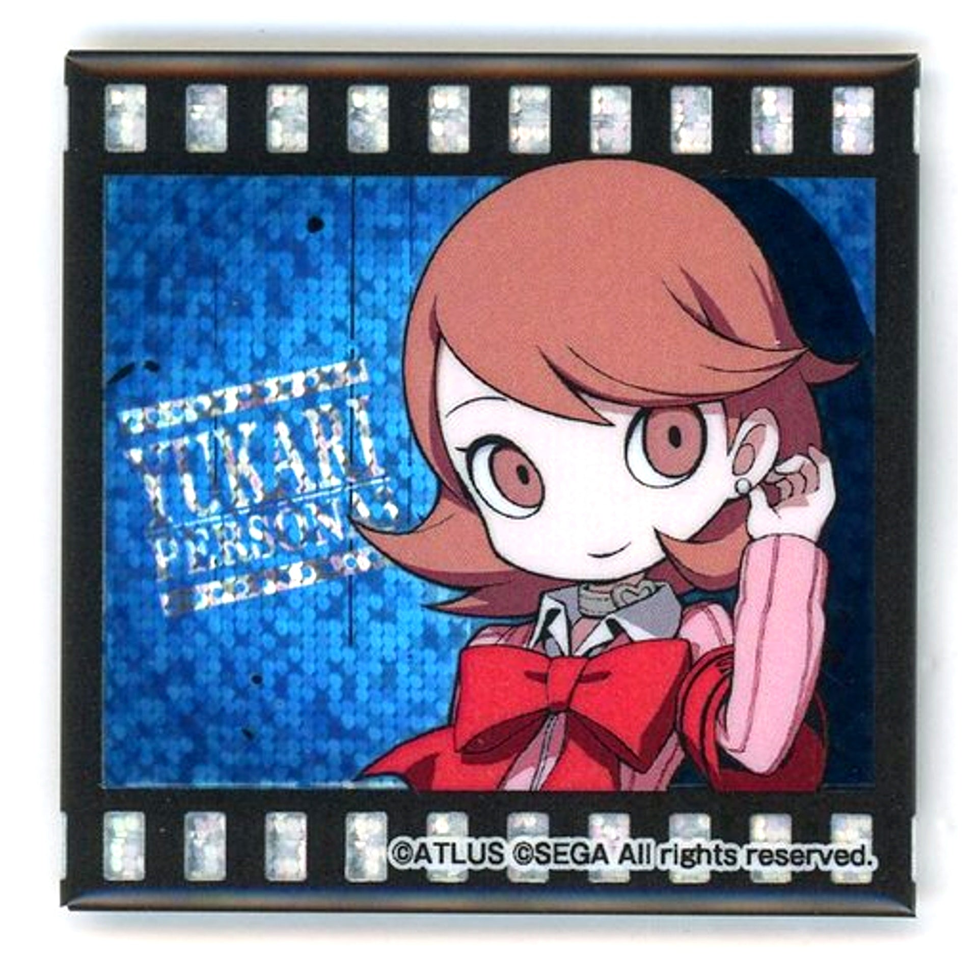 Yukari Takeba Persona Q2 New Cinema Labyrinth Square Holo Button A Sega Collabo Cafe [USED]