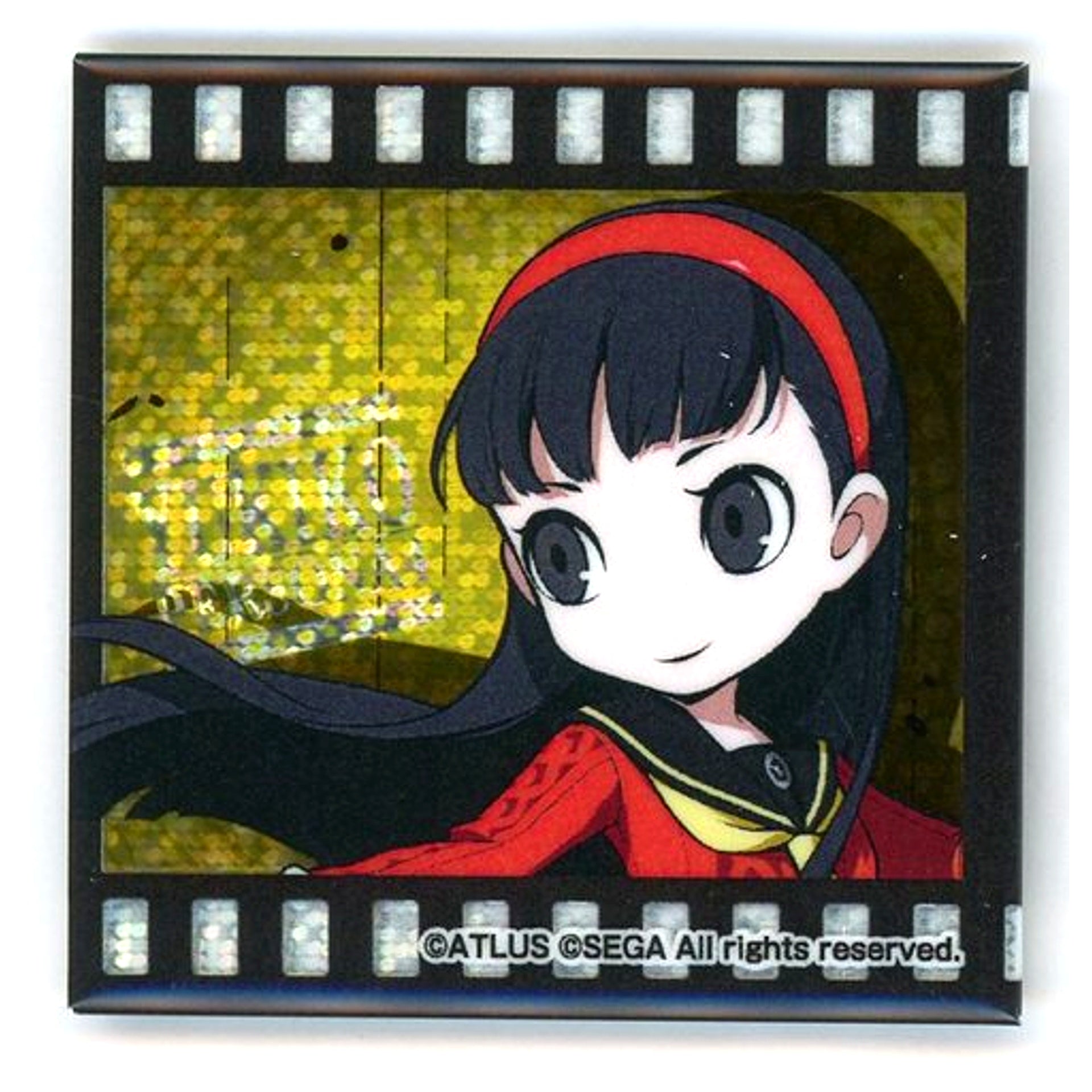 Yukiko Amagi Persona Q2 New Cinema Labyrinth Square Holo Button A Sega Collabo Cafe [USED]