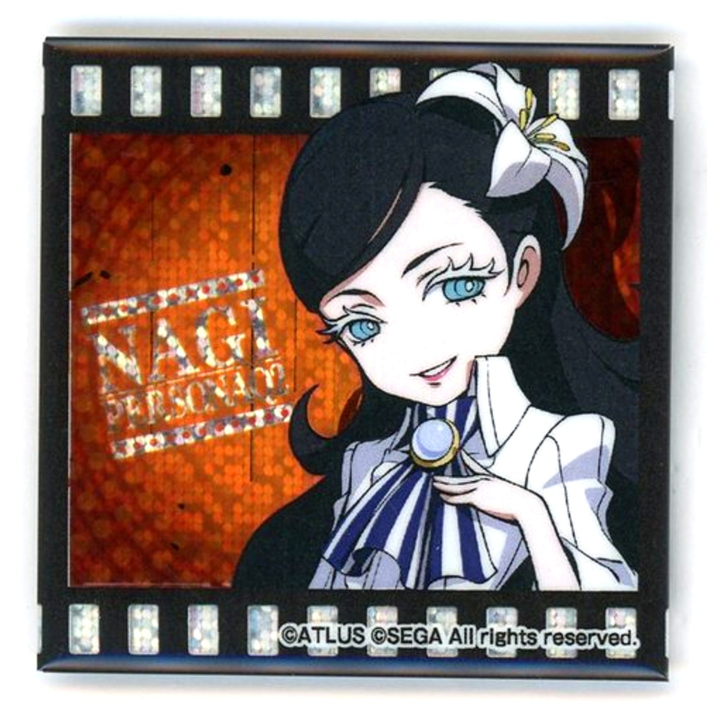 Nagi Persona Q2 New Cinema Labyrinth Square Holo Button A Sega Collabo Cafe [USED]