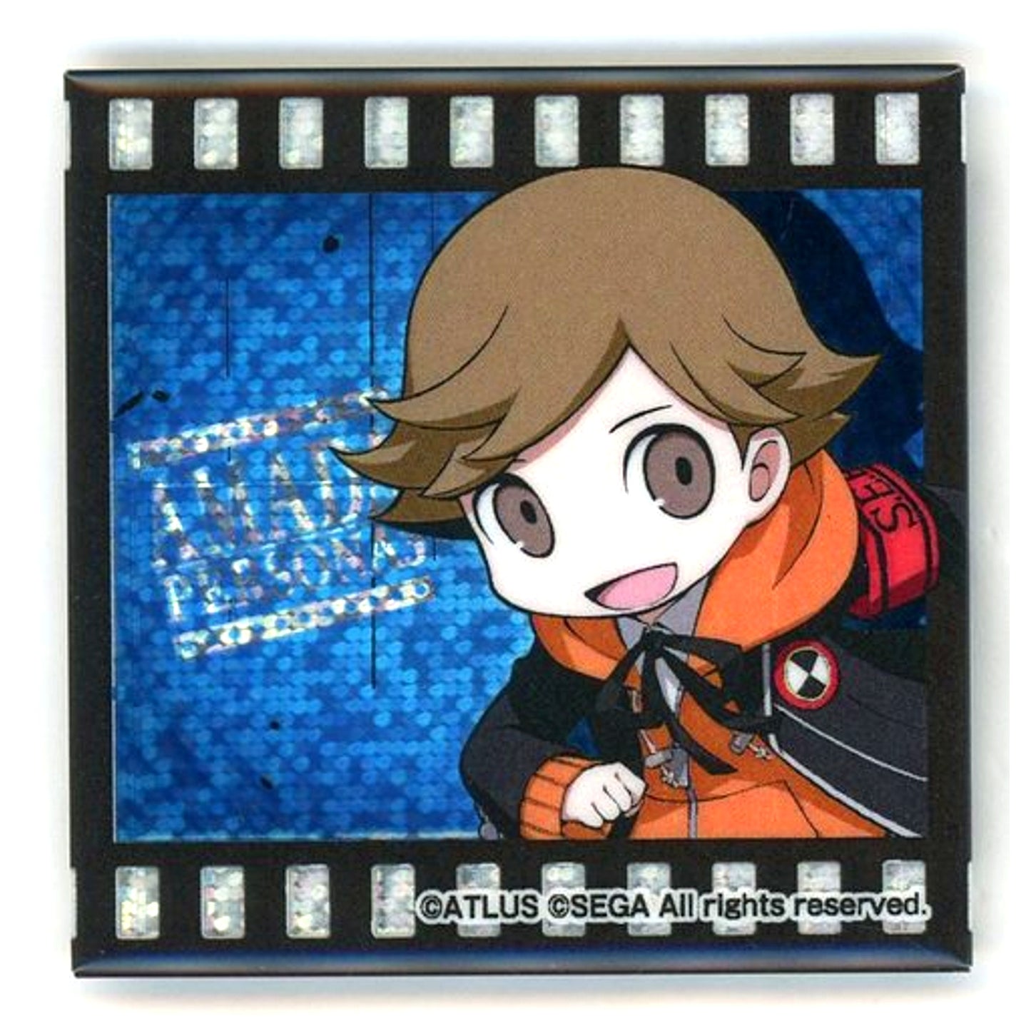 Ken Amada Persona Q2 New Cinema Labyrinth Square Holo Button B Sega Collabo Cafe [USED]