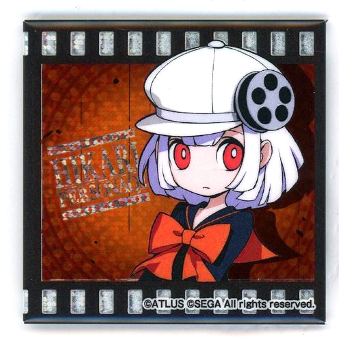 Hikari Persona Q2 New Cinema Labyrinth Square Holo Button B Sega Collabo Cafe [USED]