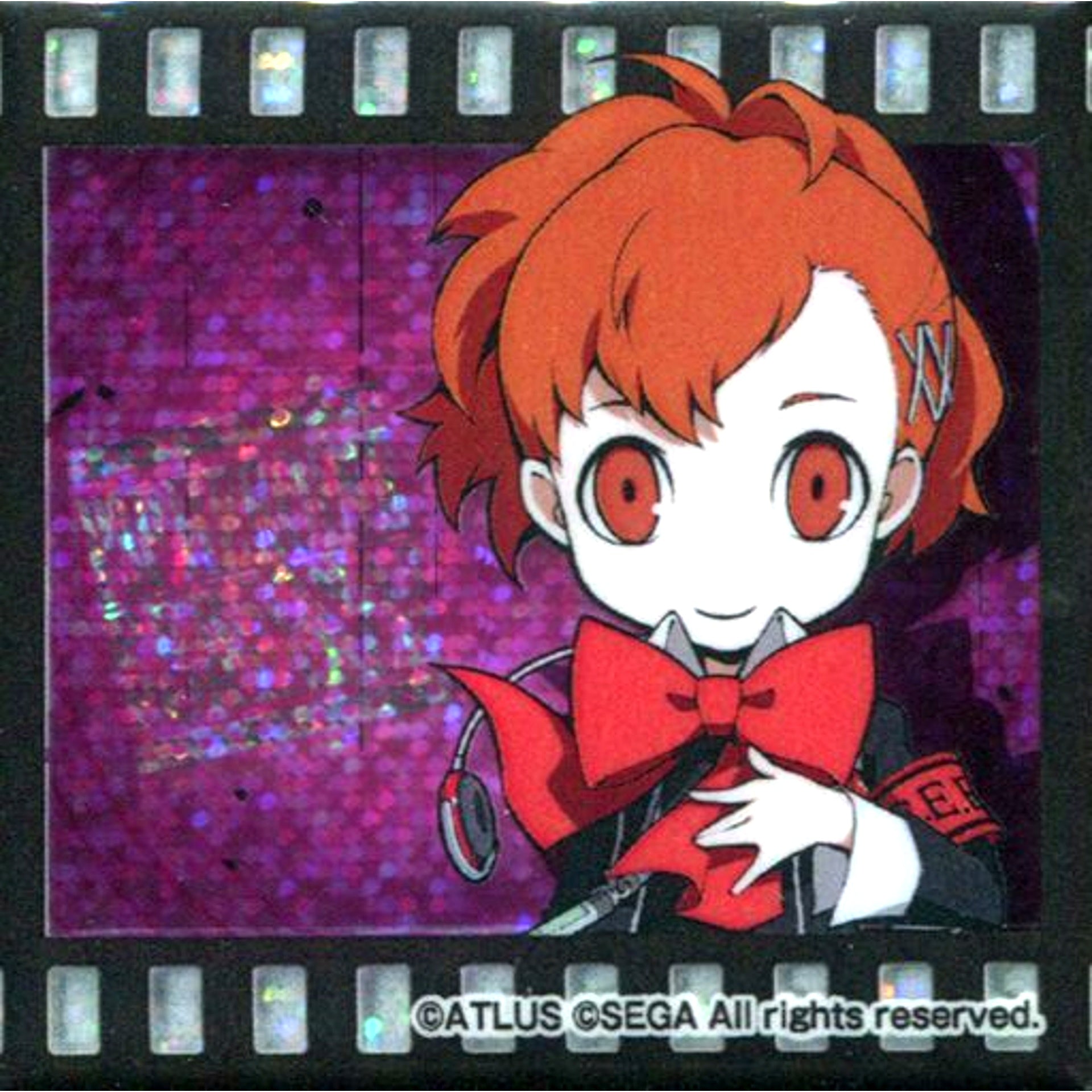 P3 Female Protagonist Persona Q2 New Cinema Labyrinth Square Holo Button C Sega Collabo Cafe [USED]