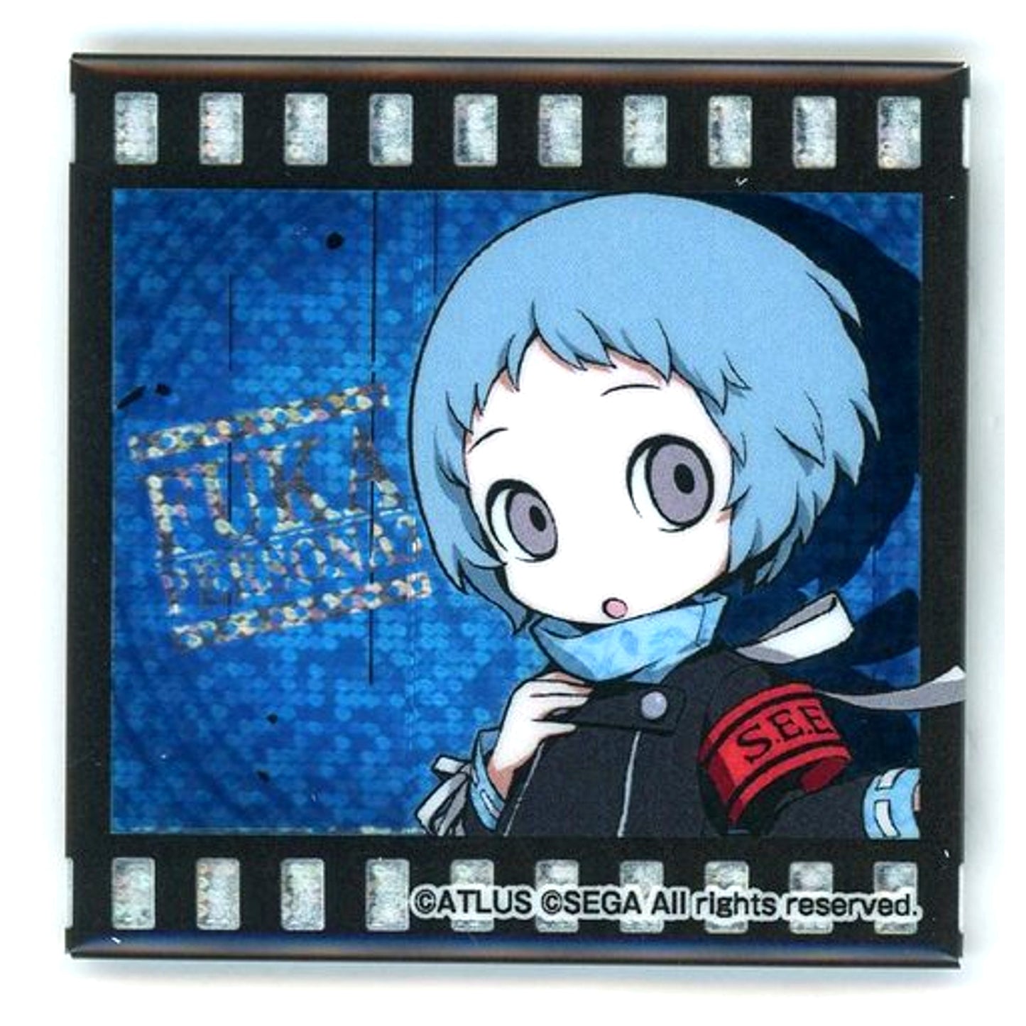 Fuuka Yamagishi Persona Q2 New Cinema Labyrinth Square Holo Button C Sega Collabo Cafe [USED]