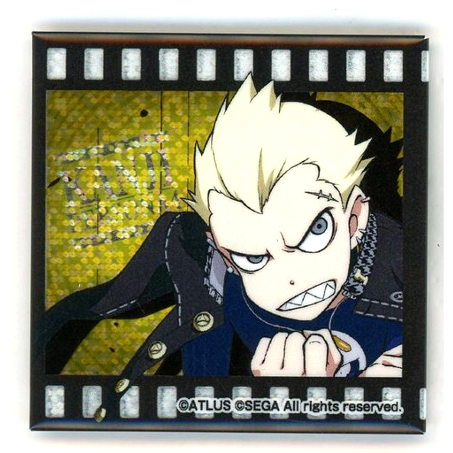 Kanji Tatsumi Persona Q2 New Cinema Labyrinth Square Holo Button C Sega Collabo Cafe [USED]