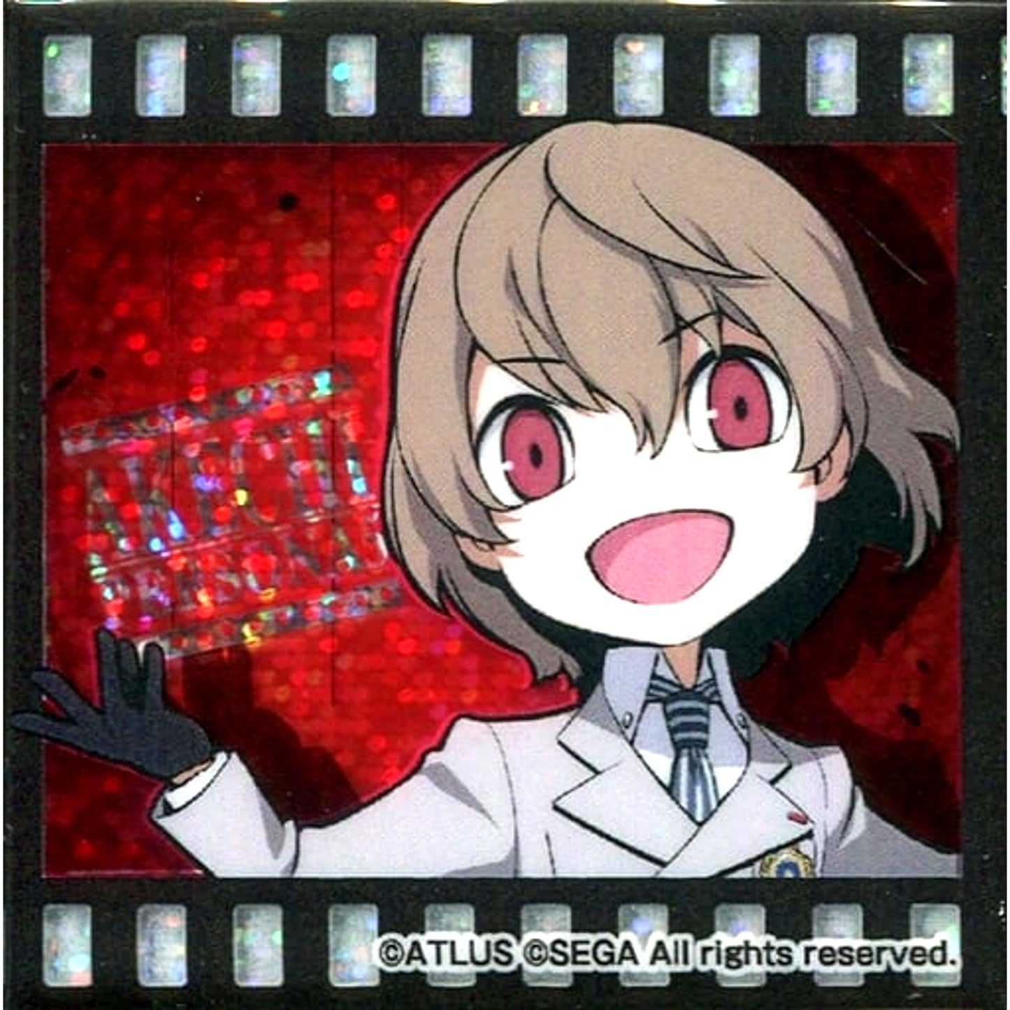 Goro Akechi Persona Q2 New Cinema Labyrinth Square Holo Button C Sega Collabo Cafe [USED]