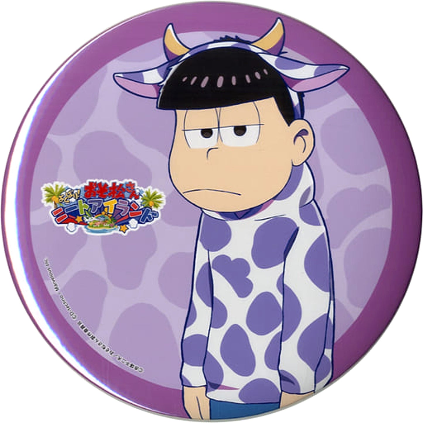 Osomatsu-san Yokubari! Neat Island Ichimatsu Shimamatsu Special Big Can Badge Commemorating The Launch of The App Distribution Twitter Follow & Retweet Campaign Winning Item Buttons [USED]