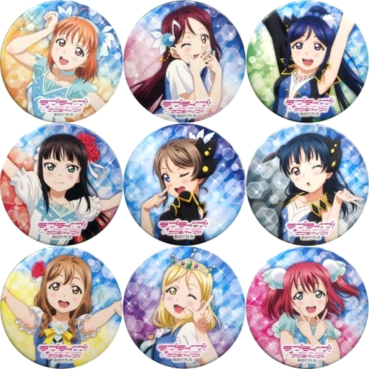 Love Live! Sunshine!! Chika Takami & Others Can Badge Aqours 4th Lovelive! Sailing to the Sunshine Limited All 9 Types Set Buttons [USED]