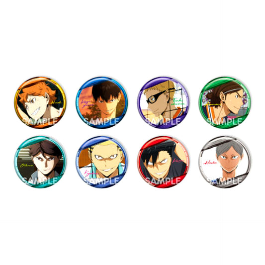 Set of 8 Haikyu!! Passion Button 3 Karasuno High School VS Shiratorizawa Academy [USED]