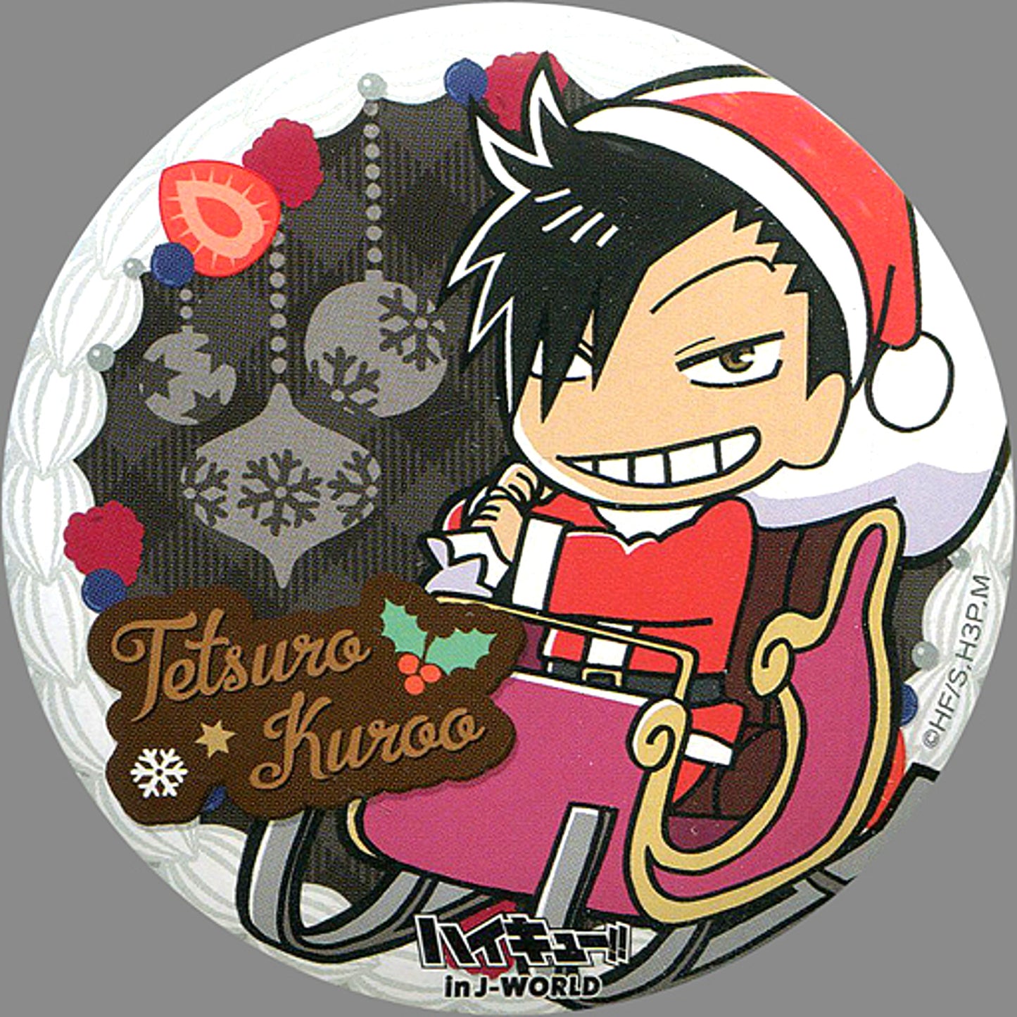 Tetsuro Kuroo Haikyu!! 75mm Button Xmas 2018 in J-WORLD TOKYO [USED]