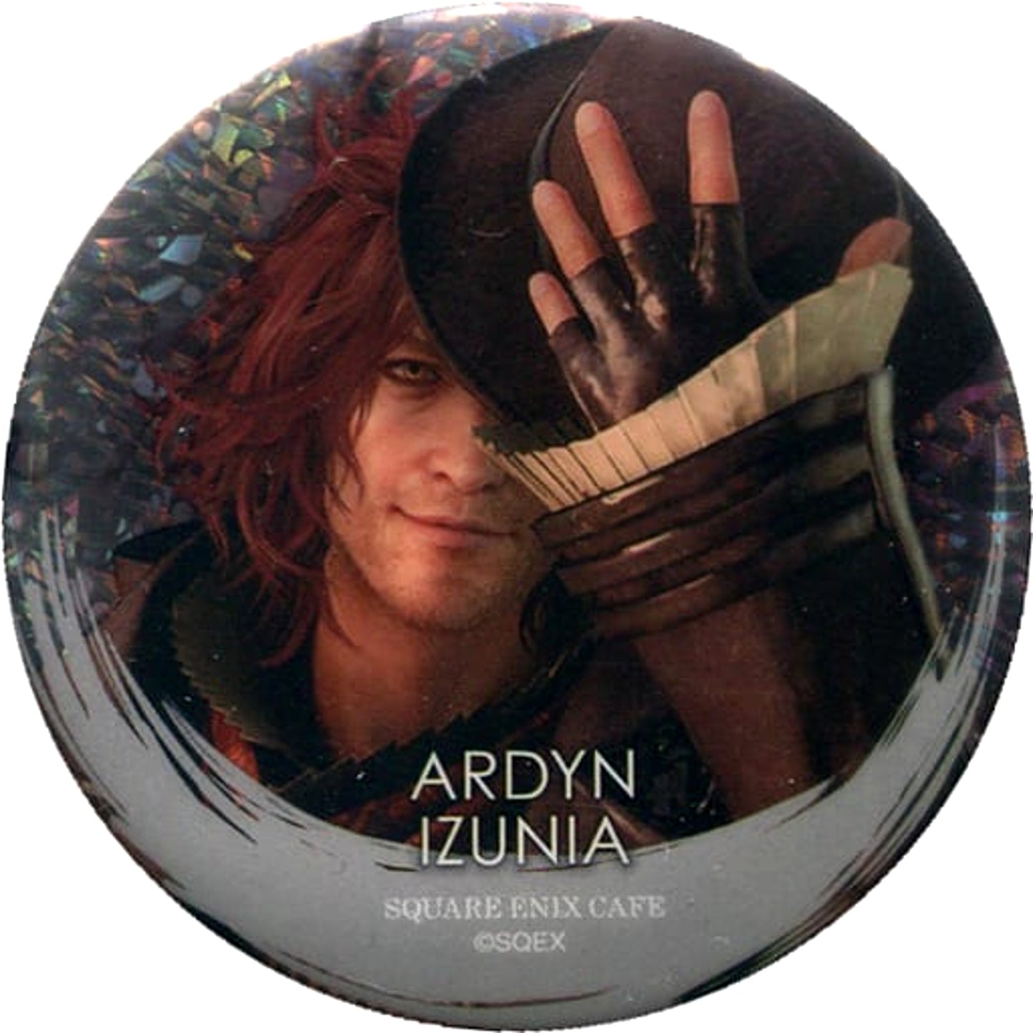 Final Fantasy XV Ardyn Izunia Hologram Can Badge Part 7 Square Enix Cafe Limited Buttons [USED]