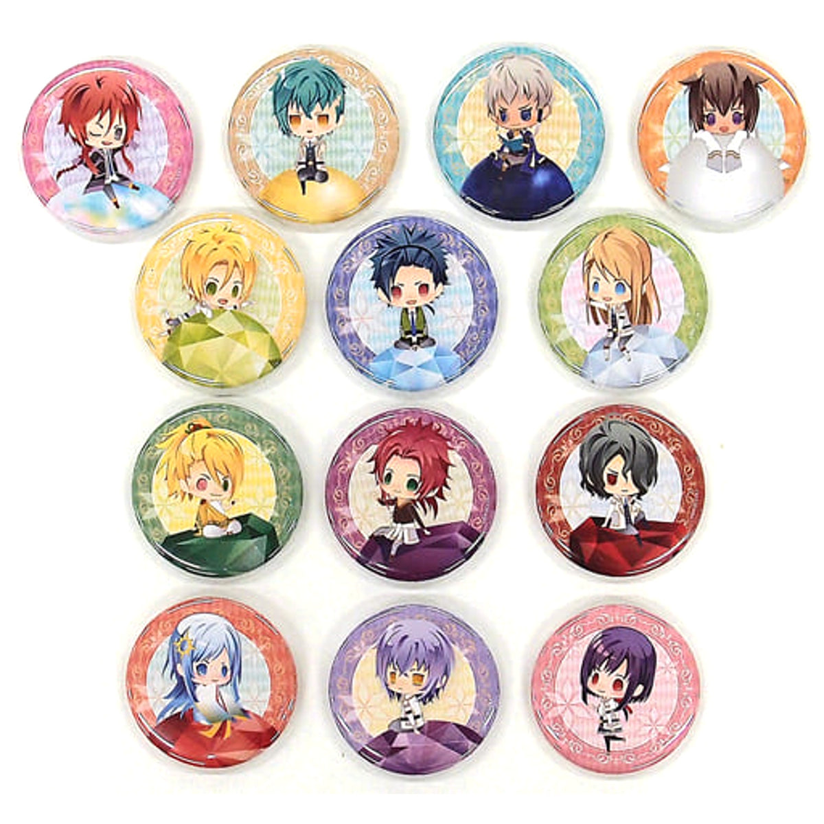 Kamigami no Asobi Tsukito Totsuka & Others Fortune Can Badge animate Girls Festival 2018 Limited All 13 Types Set Buttons [USED]