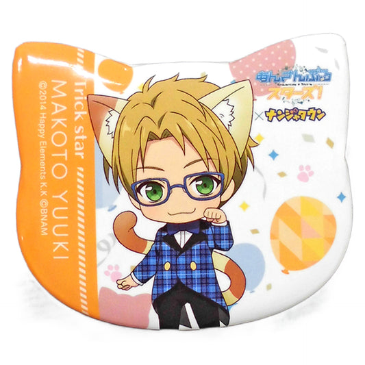 Makoto Yuuki Ensemble Stars! in Namja Town Cat Festival Cat Shaped Can Badge Collection A Can Badge [USED]