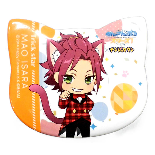 Mao Isara Ensemble Stars! in Namja Town Cat Festival Cat Shaped Can Badge Collection A Can Badge [USED]