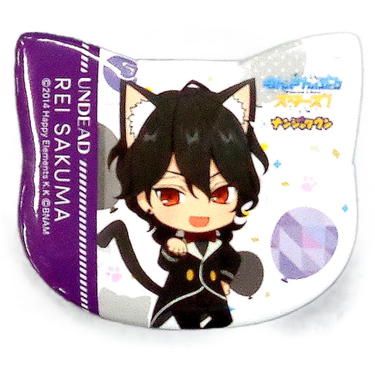 Rei Sakuma Ensemble Stars! in Namja Town Cat Festival Cat Shaped Can Badge Collection A Can Badge [USED]