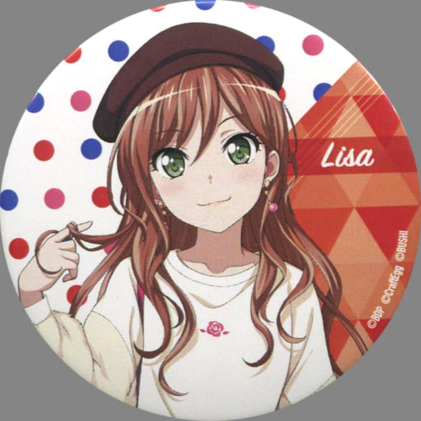 BanG Dream! Girls Band Party! Lisa Imai Can Badge WEGO Ver. WEGO 2nd Edition Limited Buttons [USED]