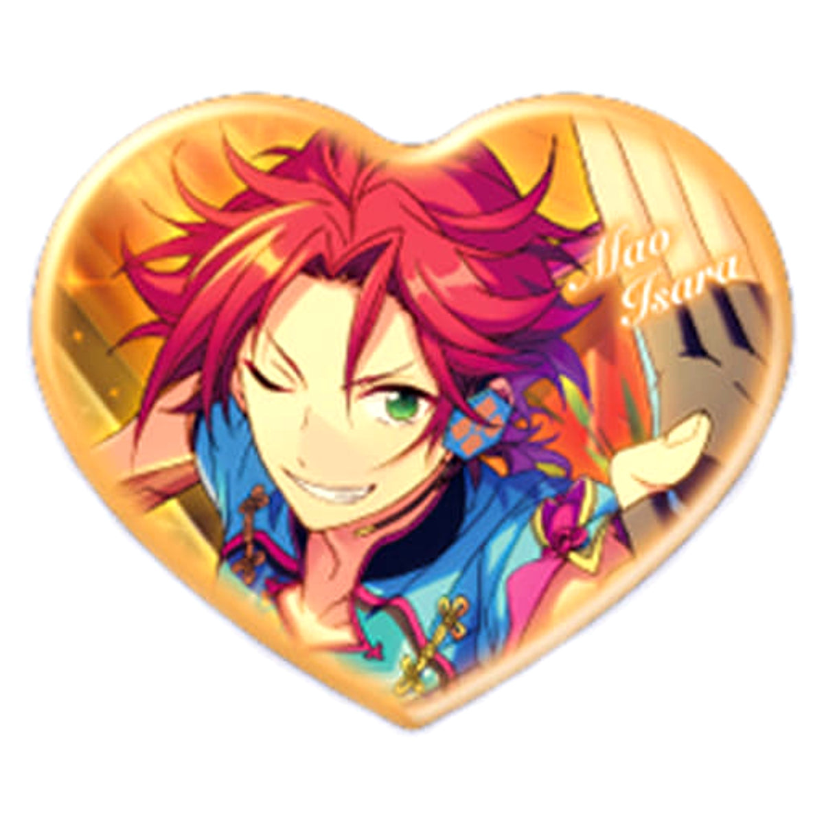 Ensemble Stars! Mao Isara Heart Can Badge Vol.1 Buttons [USED]