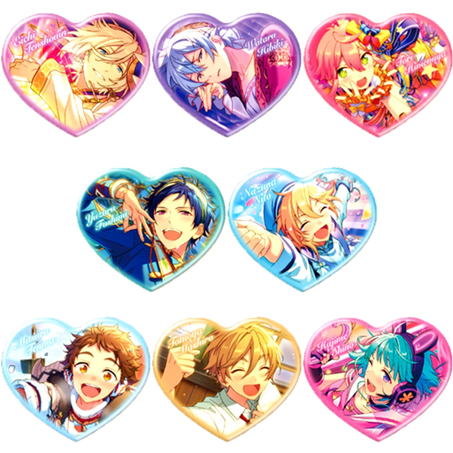 Set of 8 Ensemble Stars Heart Badge Vol.3 [USED]