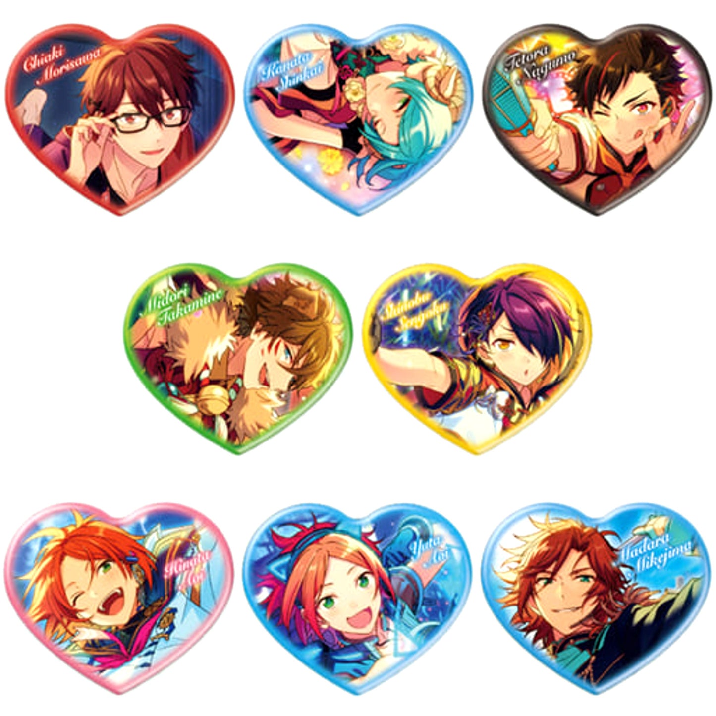 Chiaki Morisawa & Others Ensemble Stars! All 8 Types Set Heart Button Vol.4 [USED]