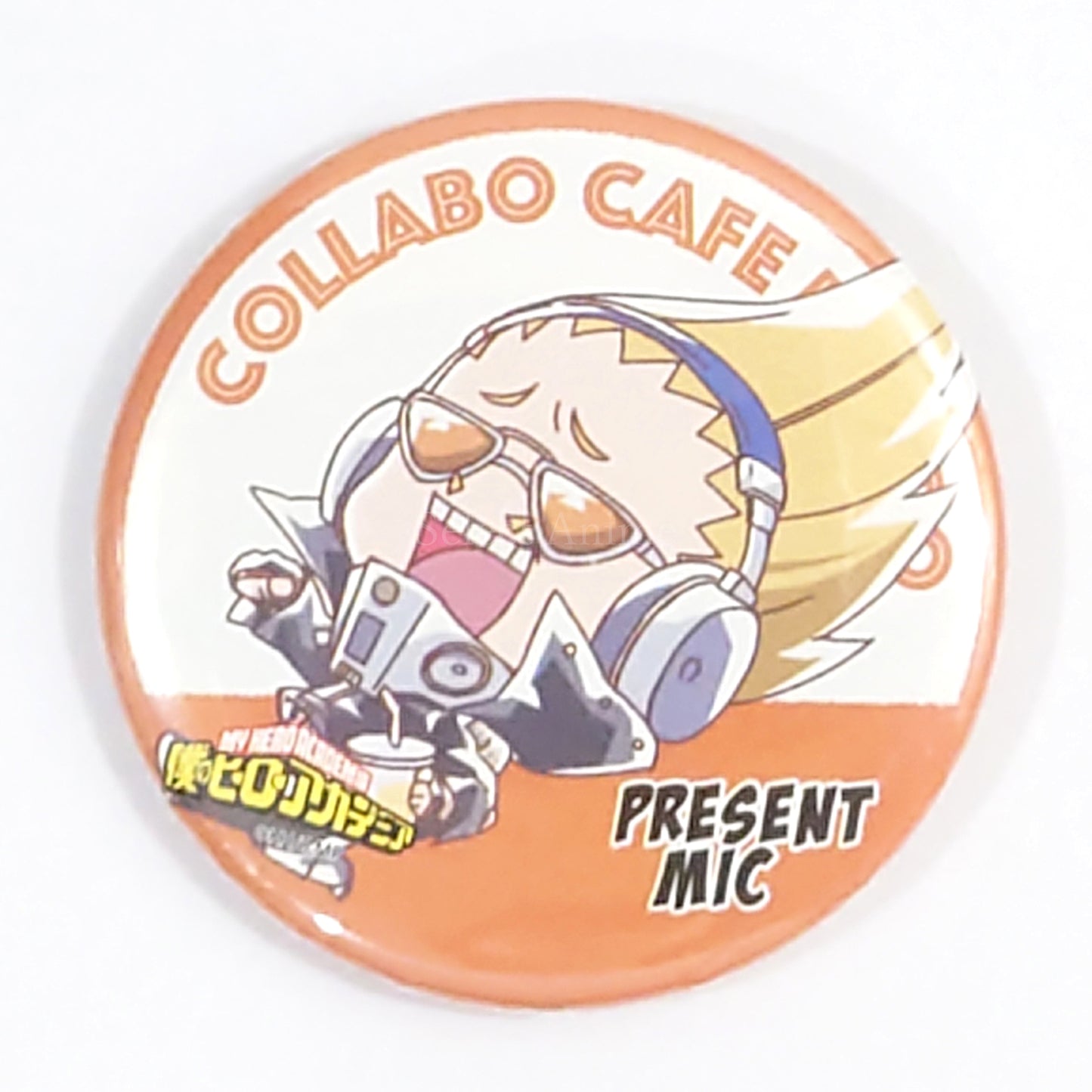 My Hero Academia Present Mic Pro Hero Can Badge Charadri!! Collabo Cafe Honpo Limited Buttons [USED]