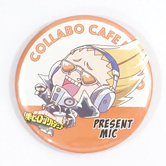 My Hero Academia Present Mic Pro Hero Can Badge Charadri!! Collabo Cafe Honpo Limited Buttons [USED]