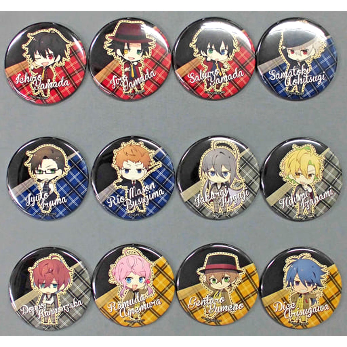 Hypnosis Mic: Division Rap Battle Ichiro Yamada & Others Trading Can Badge Ver.2 Repezen Shibuya Marui Limited All 12 Types Set Buttons [USED]