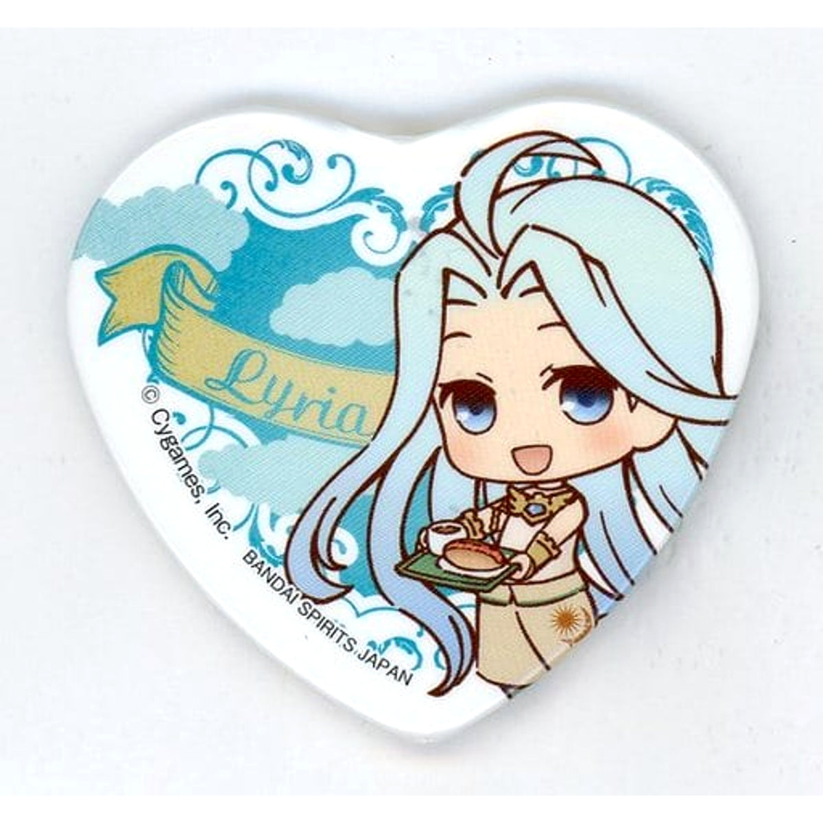 Granblue Fantasy Lyria Heart Shaped Can Badge Enterbell at PRONTO Exclusive Buttons [USED]
