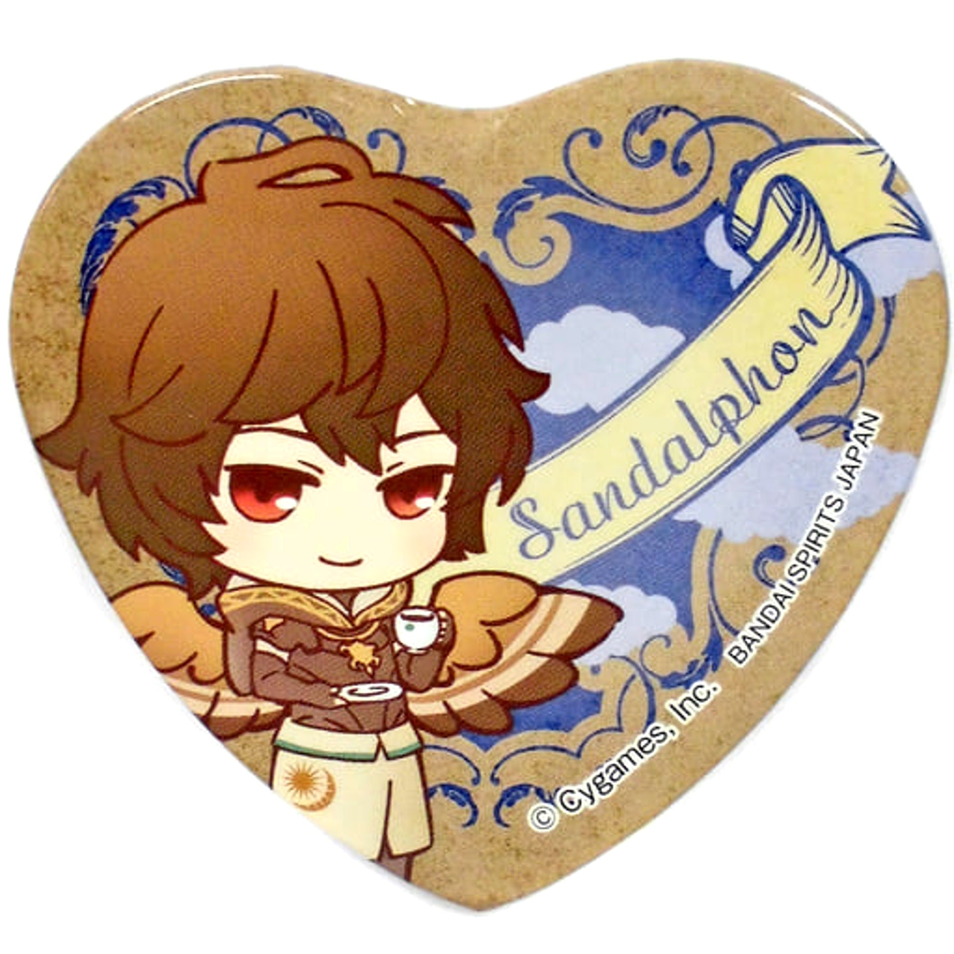 Granblue Fantasy Sandalphon Heart Shaped Can Badge Enterbell at PRONTO Exclusive Buttons [USED]
