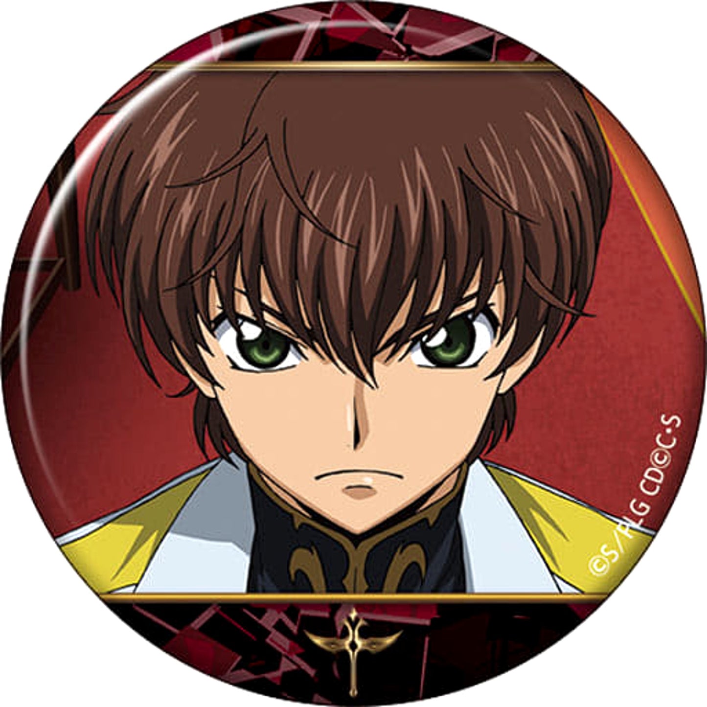 Code Geass: Lelouch of the Rebellion Suzaku Kururugi Front Closed Mouth Character Badge Collection Suzaku Buttons [USED]